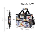 thumbnail image 3 of FORMRS Insulated Cooler Bag 24 Cans Capacity Soft Leakproof Lunch Box with Side Pockets, Watercolor Flowers Pattern, 3 of 7
