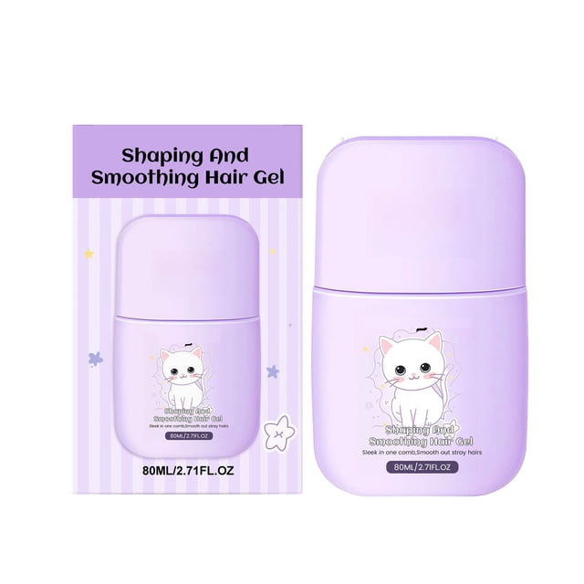 EGNMCR Cute 2-in-1 Portable Hair Gel And Finishing Comb For Flyaways 80ml Portable Gel