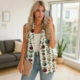 thumbnail image 4 of Uorisanigo Christmas Ball Waistcoat Vest Women Size 3XL V Neck Sleeveless Women's Suit Vest with Pockets Open Front Blazer Jackets Elegant Christmas Costume Women, 4 of 7