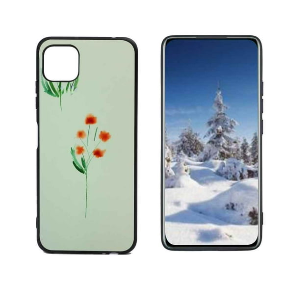 Compatible with Samsung Galaxy A22 5G Phone Case, Minimalist-Watercolour-Flower-16 Case Silicone Protective for Teen Girl Boy Case for Samsung Galaxy A22 5G