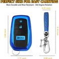 thumbnail image 5 of Key Fob Cover Compatible with Toyota Camry 4Runner RAV4 Tundra Tacoma Corolla Grand Highlander 2025-2026 3/4 Button TPU Keychain Case Holder Protector,blue, 5 of 6