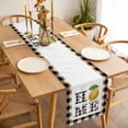 thumbnail image 3 of Lemon Table Runner - 120 Inch Long, Kitchen Dining Table Runner Dresser Scarves, Summer Botanical Black White Plaid Pastoral Farmhouse Decor for Coffee Tables Wedding Party Banquet, 3 of 8