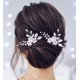 thumbnail image 1 of Jeairts Horquillas para el pelo de novia con cristales de flores y diamantes de imitación, pinzas para el pelo para novia, accesorios decorativos para el pelo para mujeres y niñas (paquete de 2) (A-pú, 1 of 5