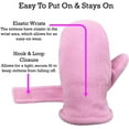 thumbnail image 3 of N'Ice Caps Toddler Baby Infant Mittens 2 Pairs Kids Sherpa Lined Fleece Easy-On, Girls Pink & Purple, 3 of 8