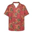thumbnail image 4 of Camisa de tomate para hombre, camisa de manga corta con estampado de frutas en 3D para hombre, ropa informal de moda con botones y solapa, camiseta de gran tamaño, 4 of 5