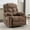 Brown#Style B, variant on HSUNNS Swivel Recliner Chair for Adults, Living Room Fabric Recliner Chair with Massage and Heat, Single Sofa with USB Port, Cup Holder, Side and Front Pocket, Gray