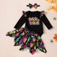 thumbnail image 5 of Ulanda My 1st Halloween Newborn Baby Girl Pumpkin Romper Dress Tutu Onesie Infant Halloween Outfits Fall Winter Clothes (Purple, 6-9 Months), 5 of 8