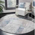 thumbnail image 2 of SAFAVIEH Craft Emmet Abstract Area Rug, Grey/Blue, 4' x 4' Round, 2 of 10