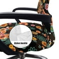 thumbnail image 5 of HELLHERO Boho Mandala Flower Print Desk Chair Cover, Highland Cattle Print Computer Chair Seat Covers Anti Scratch, Spandex Office Chairs Slipcover, Black, 5 of 7