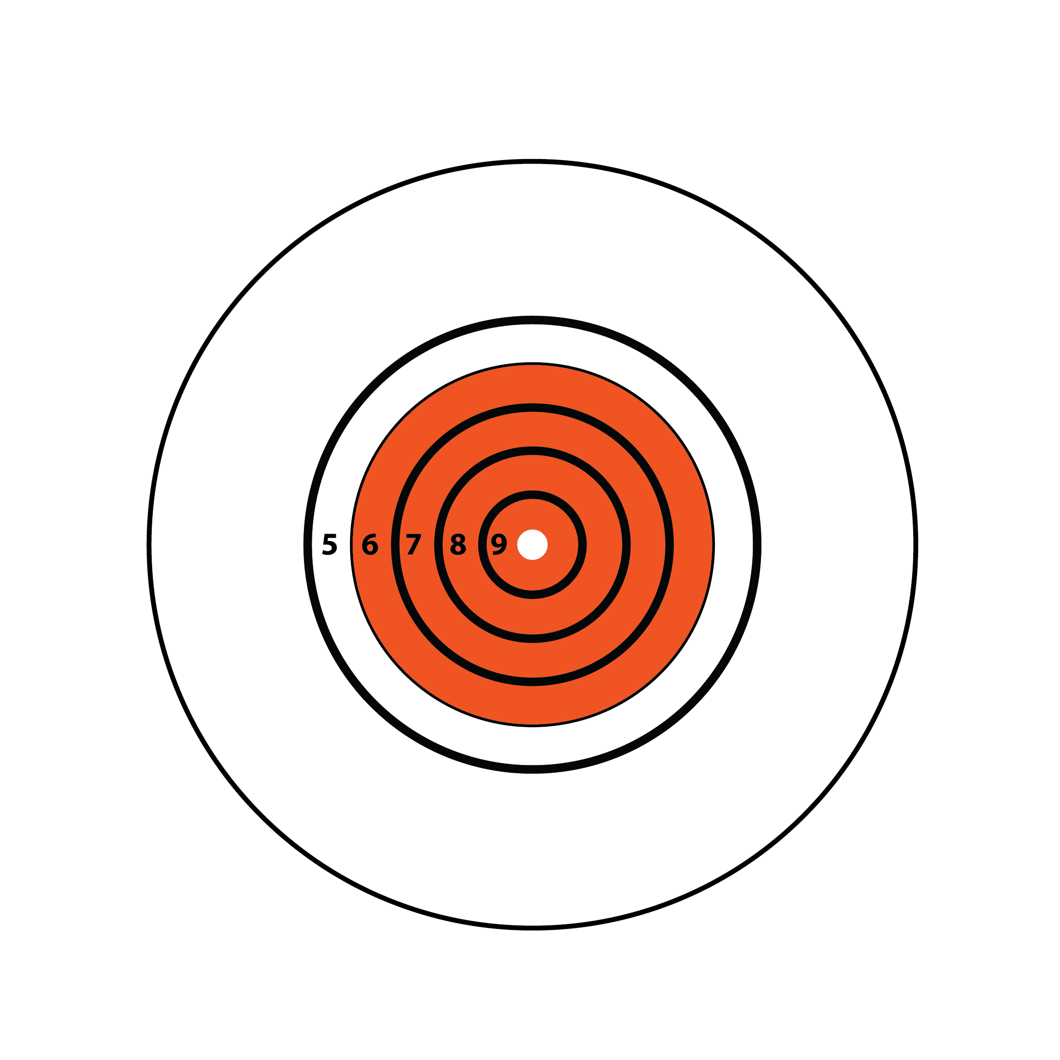 Ez Aim Paper 11-Spot Indoor Target by Allen, 12" Square, 26-Pack