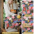 thumbnail image 5 of Pioneer Flower Floral Print Pattern Round Tablecloth 60 X 60 Inch, Wrinkle Resistant Wipeable Table Cloth for Kitchen Dining Picnic Patio Party, 5 of 6