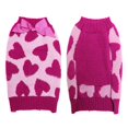 thumbnail image 3 of Suéter de cuello alto para perro con estampado de corazón, 3 of 6