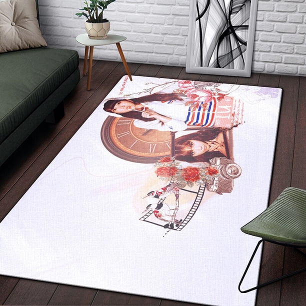 Iu - Kpop Star Painting Mat área grande negro suave decoración del hogar Boho Picnic2340x60cm (15x23 pulgadas)40x60cm (15x23in) zhangyuxiang unisex