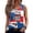 Blue, variant on Womens Casual U Neck Tank Top Vintage Graffiti Soccer Football Top Country Flag Letter Print Loose Fit Sports Vest For Game Day Daily Holiday Outfit