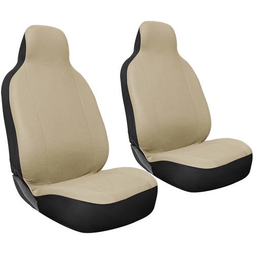 Oxgord 2Piece Integrated Flat Cloth Bucket Seat Covers, Universal Fit