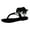 Black, variant on Women's New Summer Plus-size Line With Thin Strap Flip-flop Cool Flat Sandals Summer Sandals for Women Silver 36