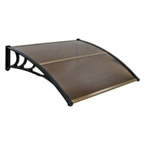 YEXJ 48" x 40" Patio Awning Canopy Outdoor Window Door Overhang Rain Snow Protection