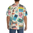 thumbnail image 5 of Fotbe Playing Video Games print Short Sleeve Button Down Shirts for Men Casual Summer Beach Wrinkle Free Shirt-Medium, 5 of 7