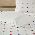 thumbnail image 5 of Home Essence Kids Kelsey Cotton Jacquard Pom Pom Comforter Set, Polyester Filled, Red/Navy, Twin, 5 of 14