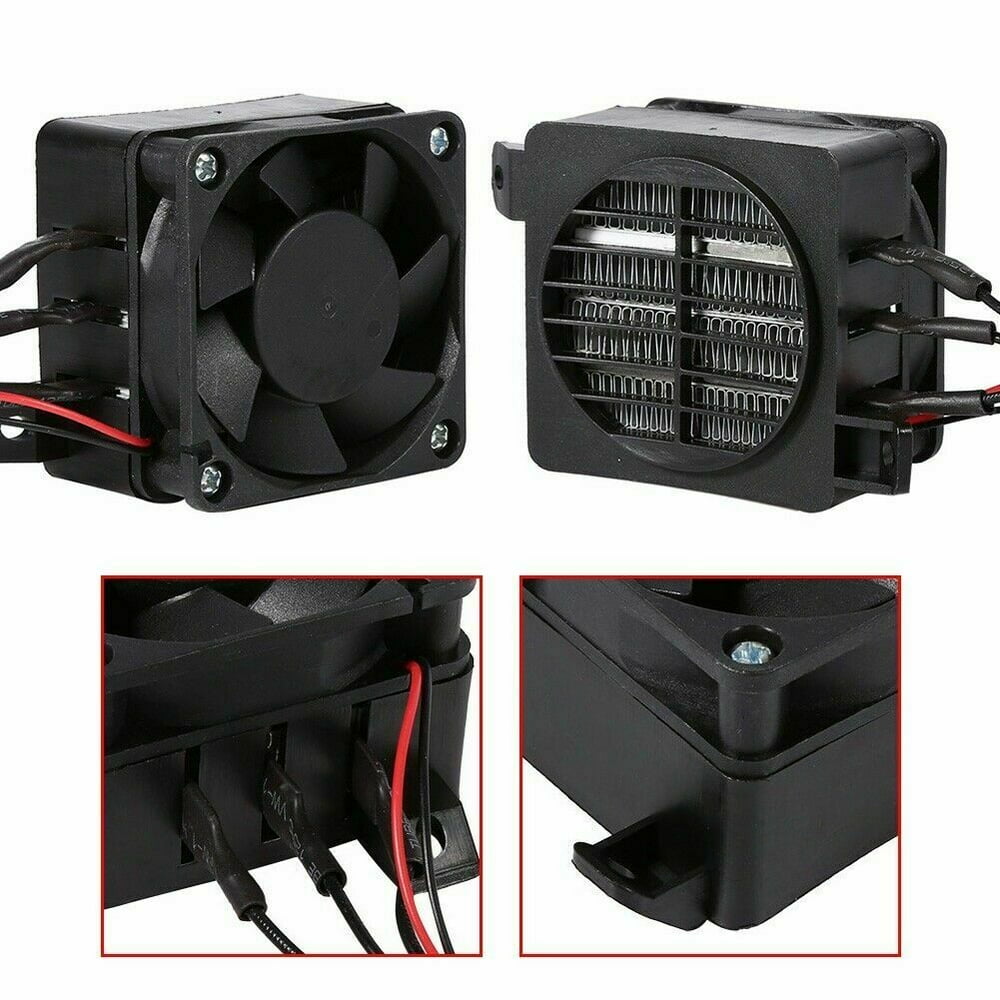 100W 12V PTC Heating Element Incubator Air Heater Fan Electric Use