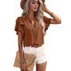 thumbnail image 3 of Tops de Verano para Mujer Color Caramelo XL, 3 of 8