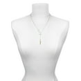 thumbnail image 3 of Delight Jewelry Goldtone Trefoil Key with Crystals Silver tone Elegant Infinity Lariat Necklace, 3 of 4