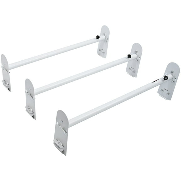 KFFKFF 3-Bar Van Roof Ladder Rack Alloy Steel Adjustable 47.2"-78.7" for Minivans