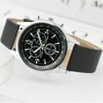 thumbnail image 1 of Reloj de cuarzo para hombre, relojes para hombre, relojes de tres esferas, reloj de cuarzo para hombre, reloj con correa de cristal azul, reloj para hombre, 1 of 5