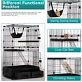 thumbnail image 3 of Bestpet Cat Cage 52.3 Inchs Cat Litter Box ,Black, Metal, 3 of 7