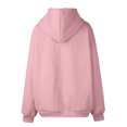 thumbnail image 4 of Qwertyu Women's Oversized Zip Up Hoodie Lightweight Thin Long Sleeve Hooded Sweatshirt with Pockets Pink L, 4 of 8