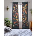 thumbnail image 3 of Boho Flowers Sheer Curtains 84 Inch Length 2 Panels Set for Living Room/Bedroom, Spring Abstract Watercolor Floral Leaf Kitchen Curtains Grommet Semi-Sheer Curtains Drapes Window Treatments 42"x84"x2, 3 of 7