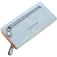 thumbnail image 2 of Women'S Wallet Large Wallet Women'S Long Wallet Large Capacity Leather Case Card Compartment Wallet Cell Phone Pocket With Hand Strap Elegant Wallet - Green, 2 of 7
