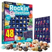 Eduman 48PCS Rocks Collection Kit, Geology GemstoneMineral Set, Science Education Gift for Age 6+