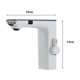 thumbnail image 5 of Grifo de lavabo con Sensor sin contacto blanco, pantalla Digital inteligente, grifo de lavabo de baño, grifo mezclador de agua fría y caliente con sentido gris, batería, 5 of 5