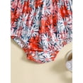 thumbnail image 6 of Bagilaanoe Newborn Baby Girl Summer Rompers  Print Sleeveless Bodysuits + Headband 3M 6M 12M 18M Infant One Piece Jumpsuit, 6 of 7