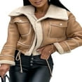 thumbnail image 3 of CNKOO Veste d'Hiver pour Femmes Manches Longues Zippée Patchwork Chaude, 3 of 5