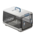 thumbnail image 3 of Pet Cat Carrier, Kennel Crate Airline Kitty Travel Cage Plastic Lightweight and Safe to Carry for Puppy Bunny Cats, White, 50*32*31.5cm, 3 of 15