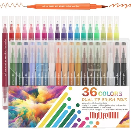 132 Drawing Markers Dual Tip Brush Pens