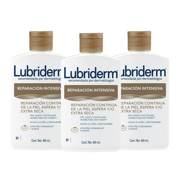 Crema Corporal Lubriderm Intense Repair 400ml 3 Pack