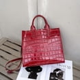 thumbnail image 6 of Genuine Cowhide Leather Women Tote Bag,Crocodile Embossed Crossbody Shoulder Purse, Purse for Work, 6 of 8