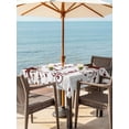 thumbnail image 3 of Outdoor Tablecloths with Umbrella Hole & Zipper, Wooden Grain 54x54 Inch Square Tablecloths, Red Country Texas Star Branches Berry Waterproof Table Cloth, Patio/Pool/Picnic Table Covers, 3 of 8