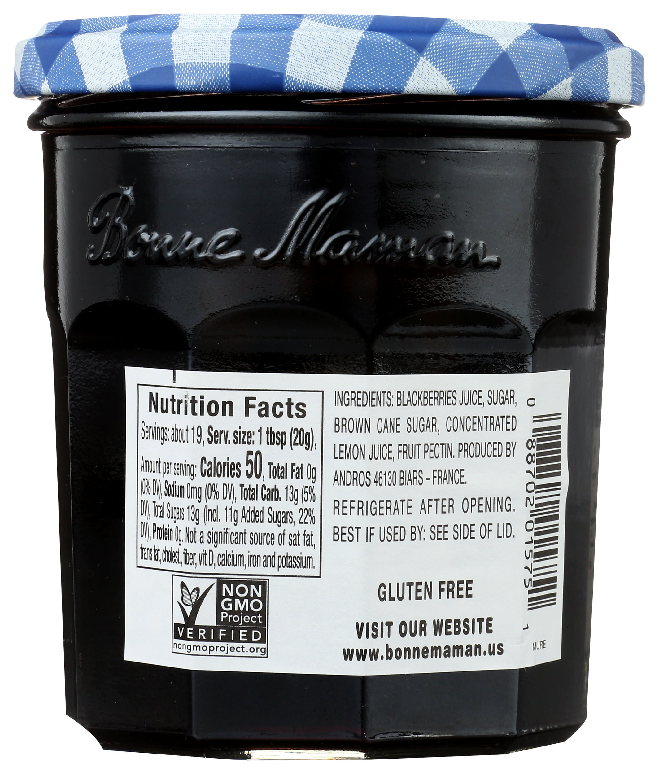 Pack of 6, Bonne Maman Blackberry Jelly, 13 oz