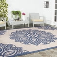 thumbnail image 2 of Safavieh Courtyard Millicent Medallion Indoor/Outdoor Area Rug, Beige/Navy, 9' x 12', 2 of 14