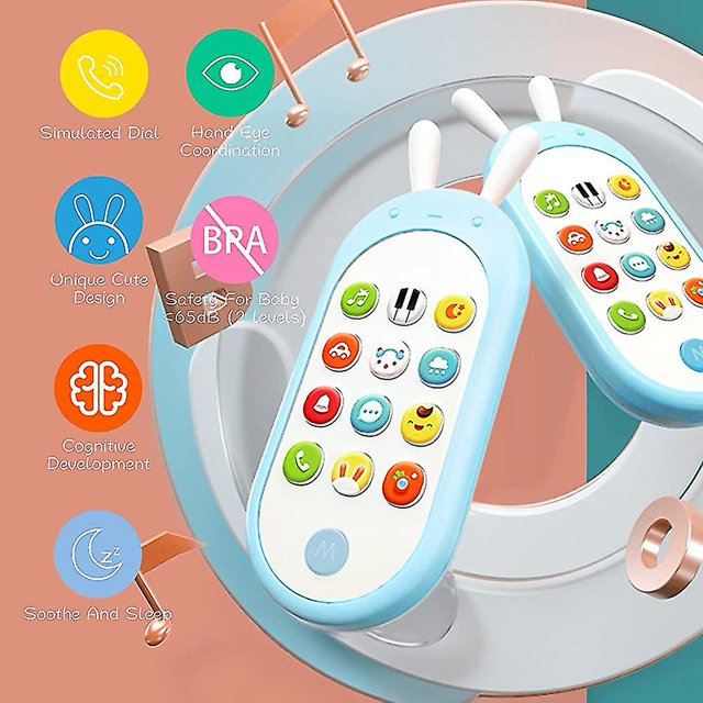 Teléfono móvil para bebés, juguete para bebés de 6 meses, teléfono para bebés, teléfono inteligente, teléfono móvil para jugar kaili Sencillez