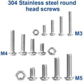 thumbnail image 4 of 500 Piezas M3 M4 M5 Tornillos de Cabeza Hueca Hexagonal de Acero Inoxidable Tornillos de Cabeza Hueca Hexagonal Tornillos Pernos y Tuercas con Caja de Almacenamiento Surtida, 4 of 7