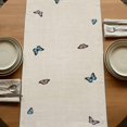 thumbnail image 5 of Table Runners 72 Inches Long Dress Scarves, Purple Floral Farmhouse Kitchen Table Runner, Coffee Tablerunners, Spring Lavender Daisy Butterflies Botanical Beige 14x72 Inch, 5 of 9