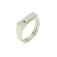 thumbnail image 1 of LBG British Made 9k White Gold Natural Sapphire Mens Band Ring - 25 size options - Size 7, 1 of 6