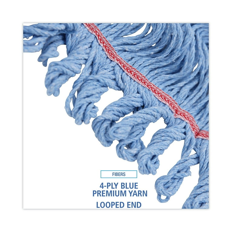 Pro Loop Web/Tailband Mop Head, Blue, Large, 12/Carton Pro Loop Web/Tailband Mop Head, Blue, Large, 12/Carton
