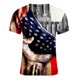 thumbnail image 4 of Camisetas Casuales Impresas de Manga Corta en el Patrón de Rayas, Camisetas Ligeras de Algodón a Rayas para Hombres, 4 of 5