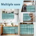 thumbnail image 6 of Duck Green Sink Skirt 10"W x 11"L, Dustproof Under Sink Curtain Skirt for Bathroom Kitchen, Vintage Modern Abstract Art Ombre Adhesive Short Vanity Curtains Cover for Laundry Room Closet Shoe Rack, 6 of 8